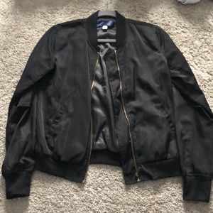Black bomber jacket